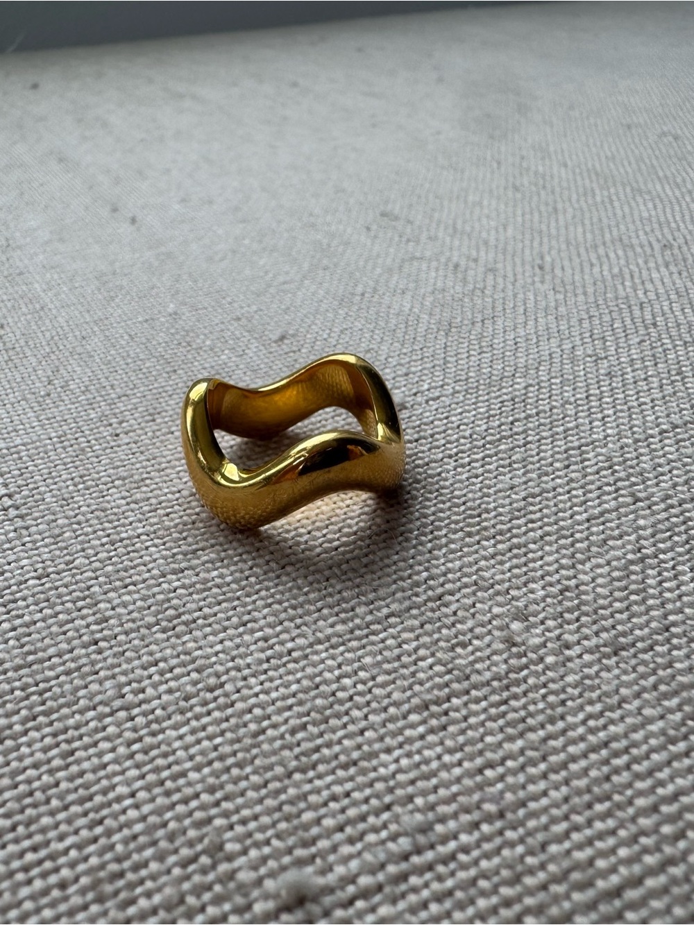 Daphine x Monikh Sculpted Gold Wave Ring